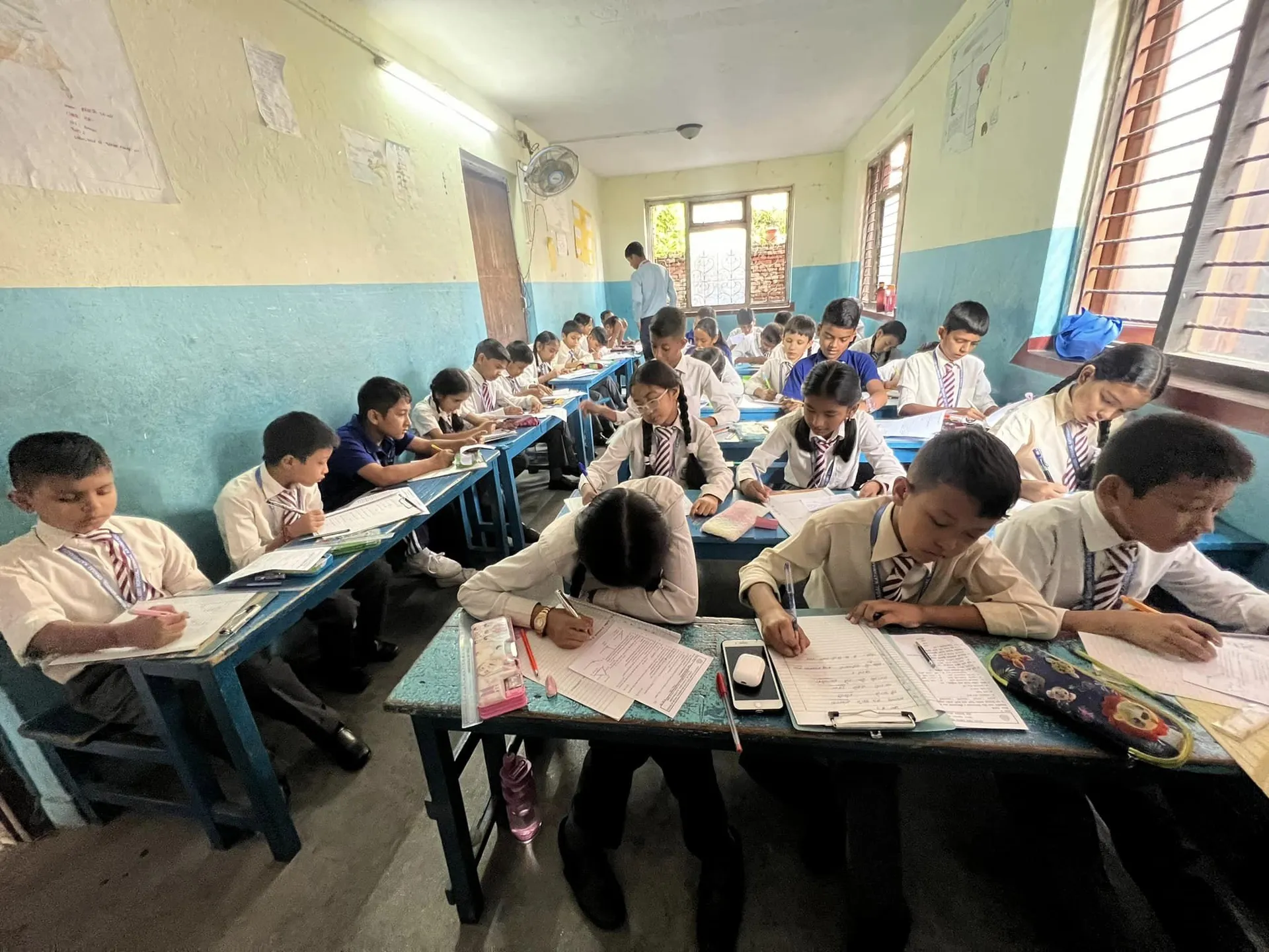 Student taking their exam
